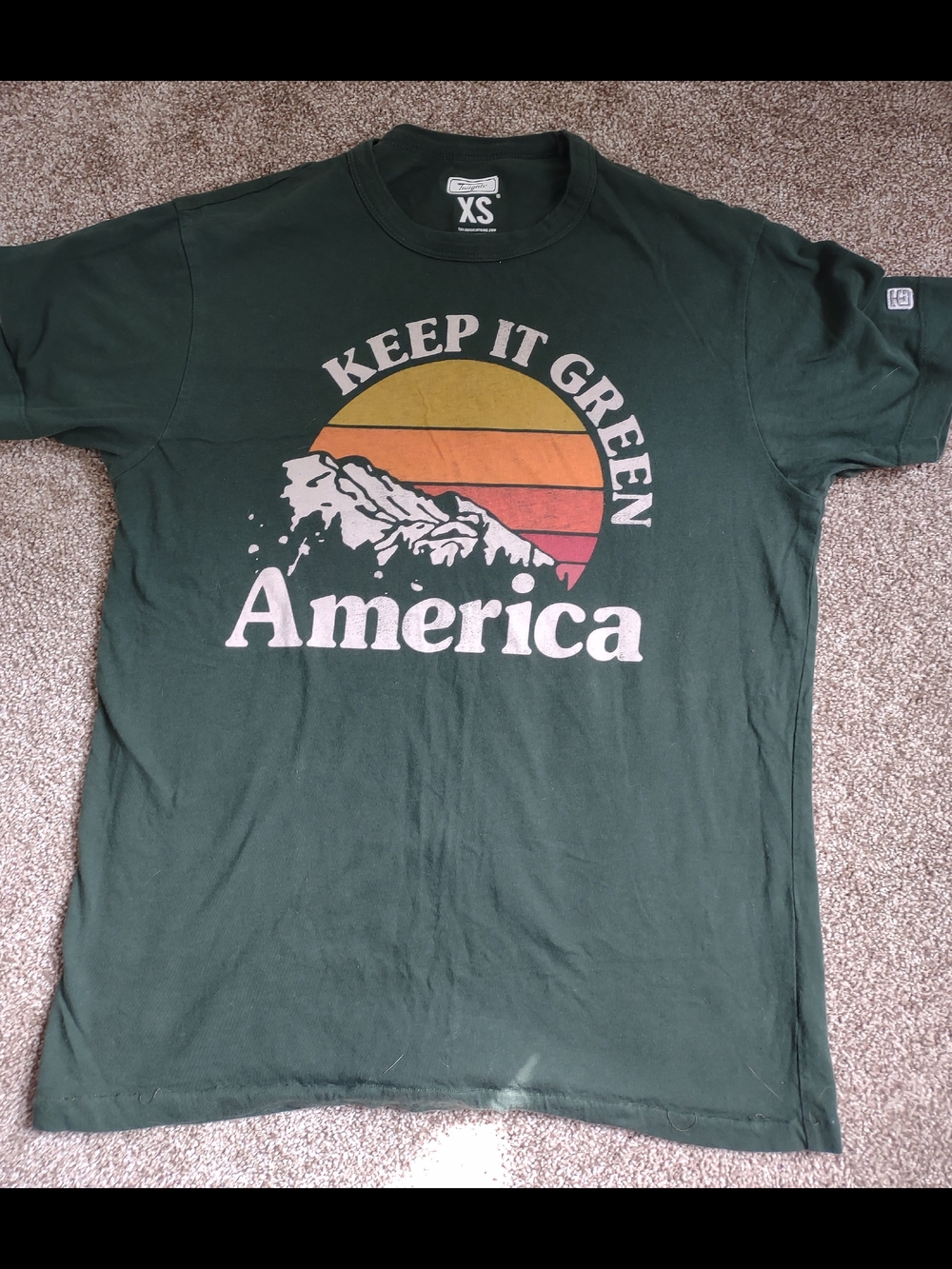 Keep It Green America Graphic Tee - Dark Green